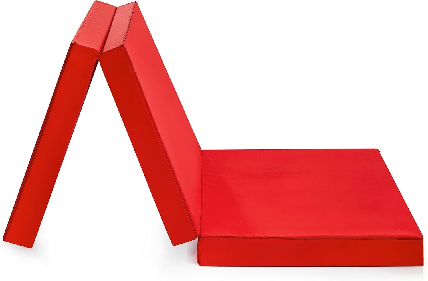 Badenia Trendline faltbare Gästematratze, mit Mikrofaserbezug, 196x65 cm Liegefläche, rot Bild 1