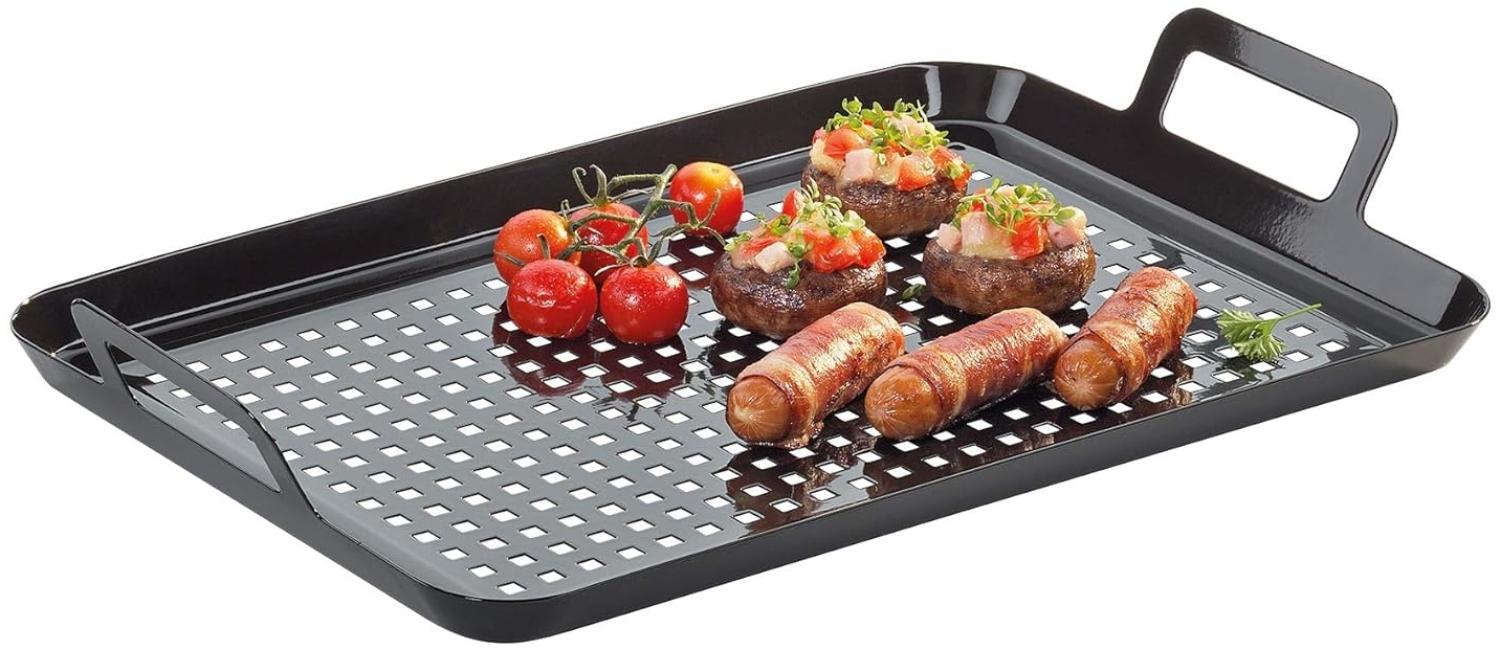 Küchenprofi Grillpfanne emailliert 34x24cm Nevada BBQ Bild 1