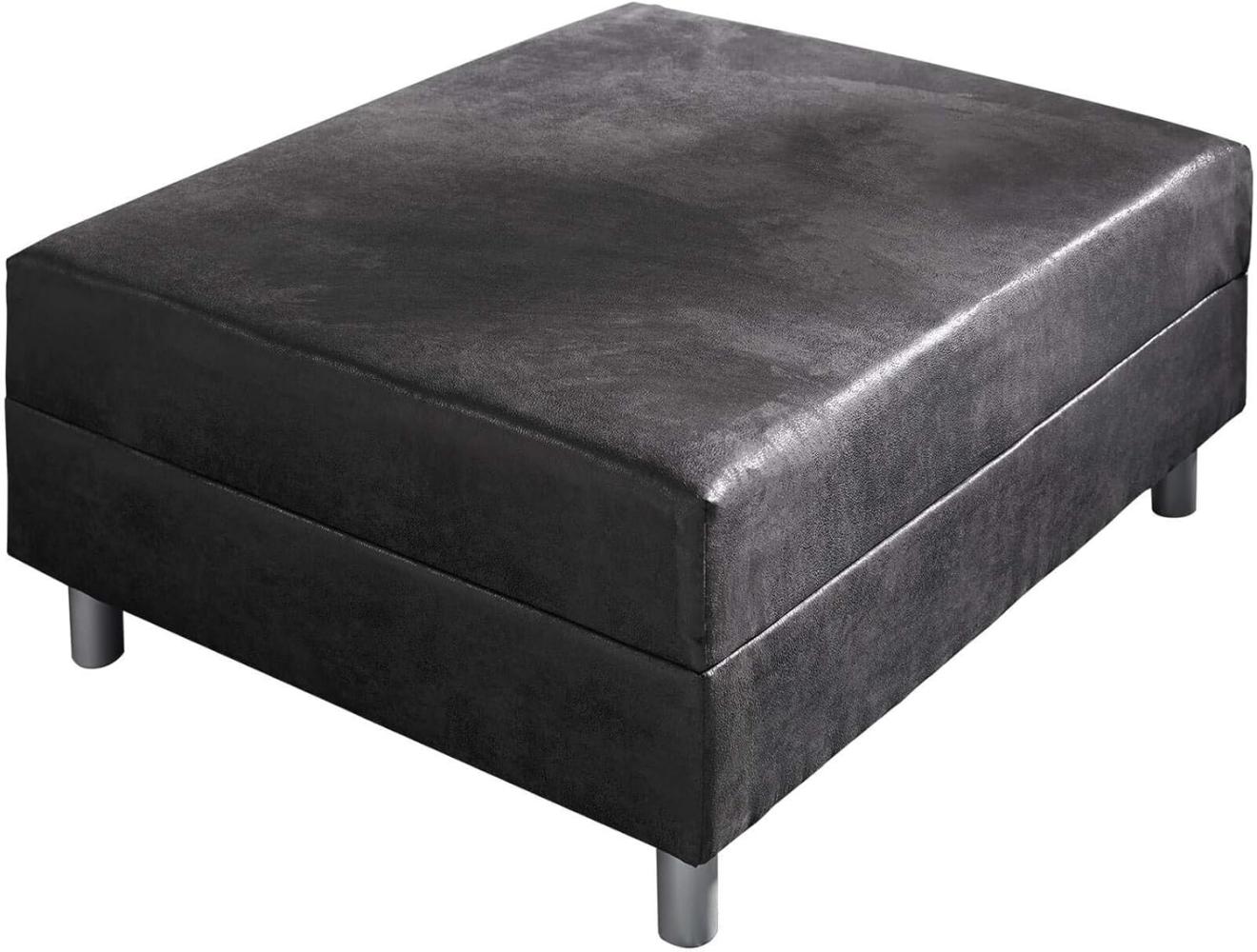 Sofa-Hocker Clovis Anthrazit Modul B98 x T83 Microvelours Sitzhocker Bild 1