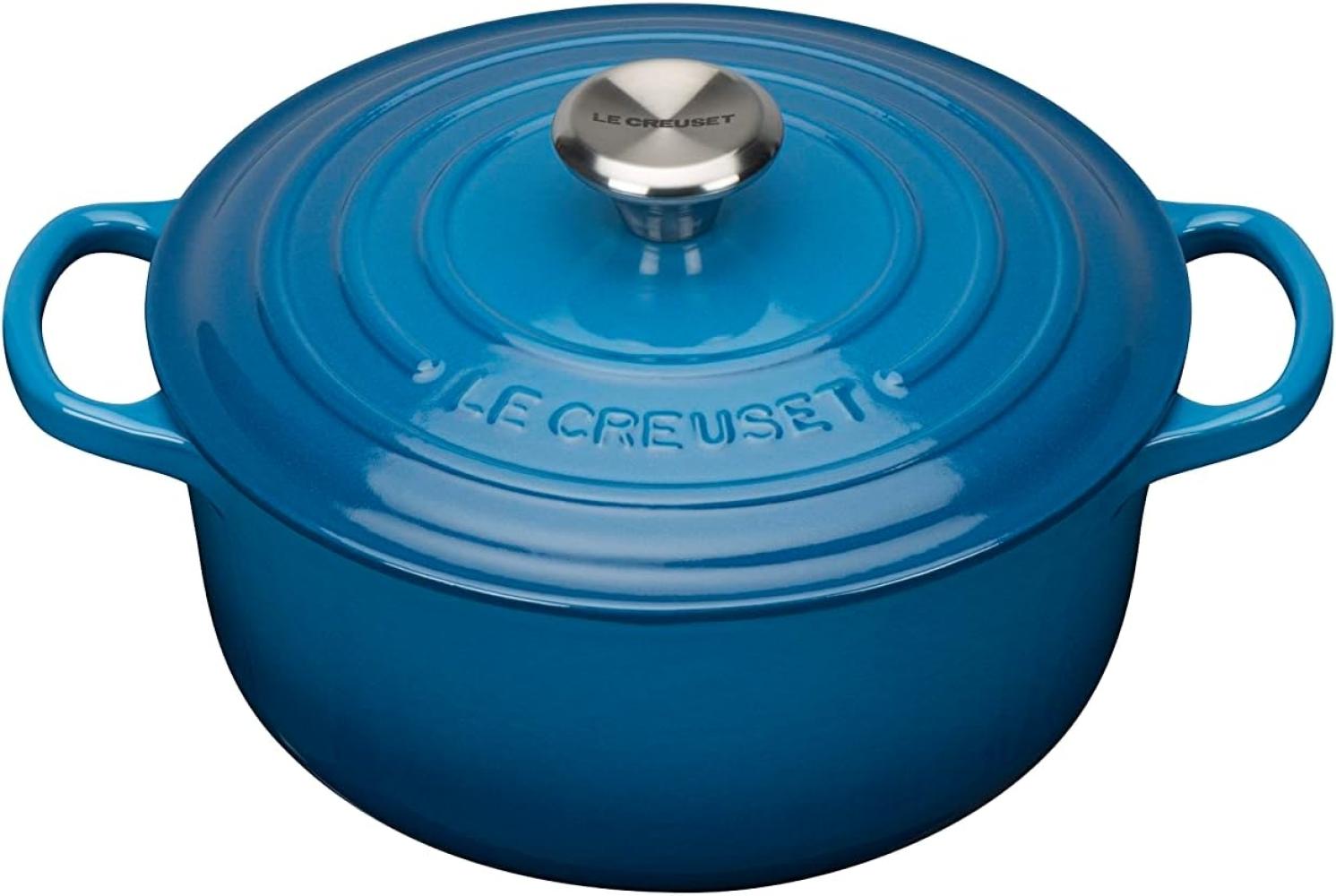 Le Creuset Signature Gusseisen-Bräter mit Deckel, Für alle Herdarten und Induktion geeignet, Rund, Marseille, 20,0 cm, 2.4 Bild 1