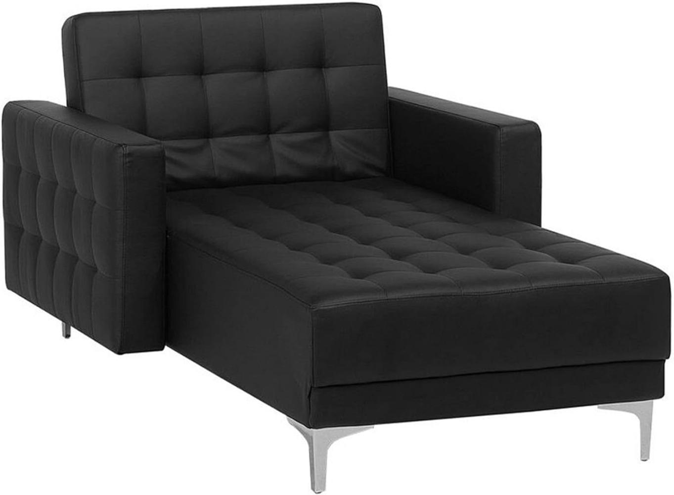 Chaiselongue Kunstleder schwarz ABERDEEN Bild 1