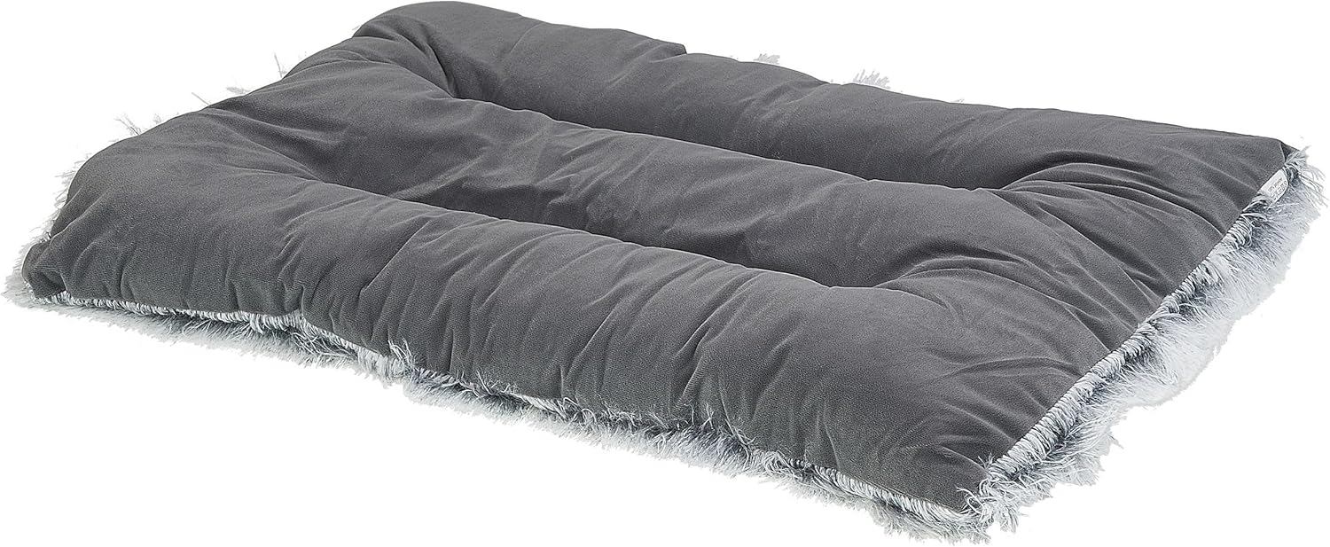 Tierbett ERGANI Samtstoff Grau Bild 1