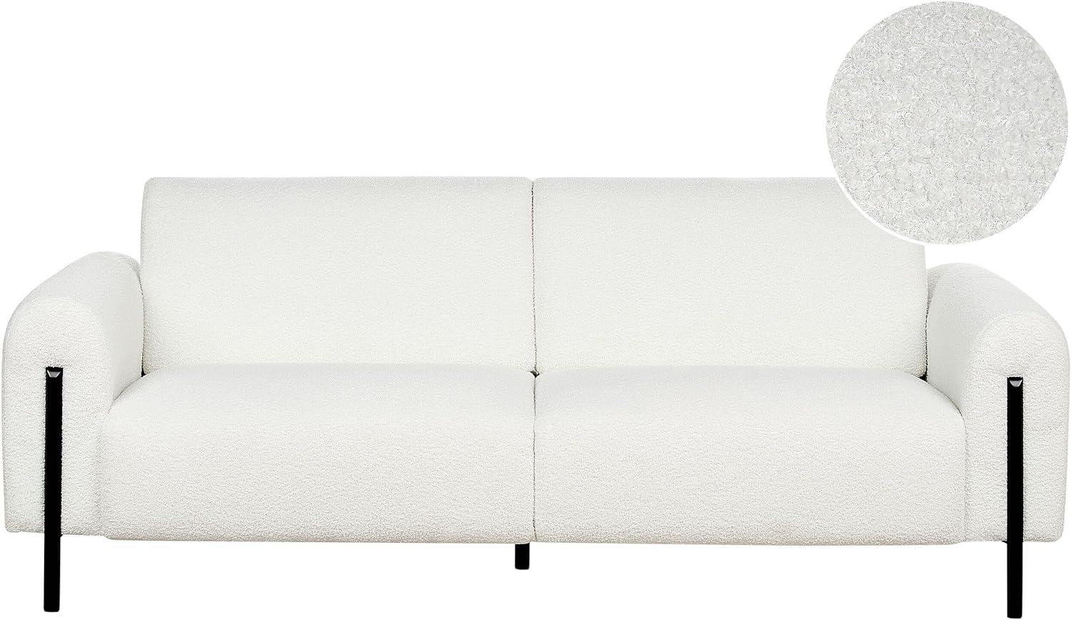 3-Sitzer Sofa Bouclé weiß ASKIM Bild 1