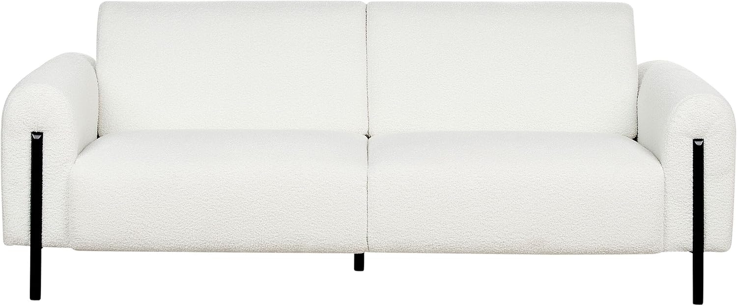 3-Sitzer Sofa Bouclé weiß ASKIM Bild 1