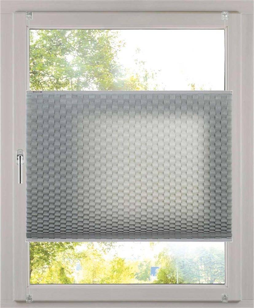 K-home Klemmfix Plissee 3D-Effekt Grau 60 x 130 cm Bild 1