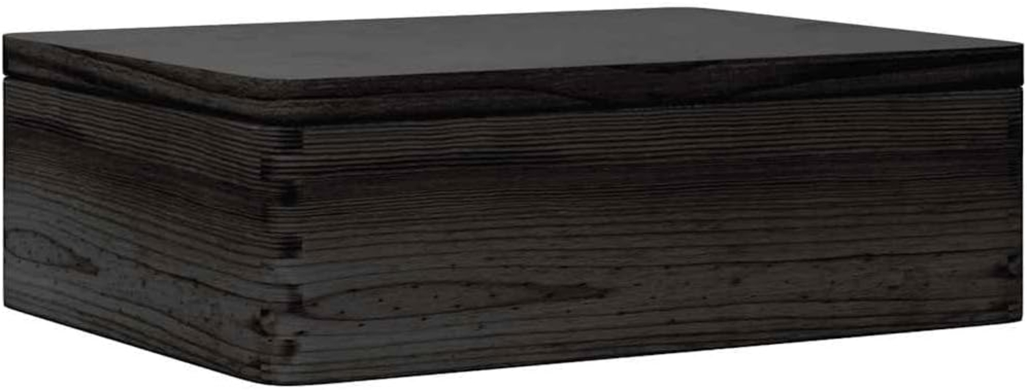 vidaXL Aufbewahrungsbox Holzkiste mit Deckel Schwarz 40 x 30 x 13 cm Massivholz Kiefer (1 St) Bild 1