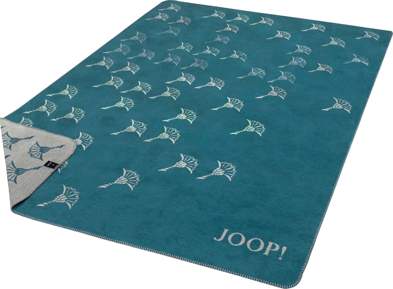 JOOP! Tagesdecke JOOP! FADED Cornflower Plaid / Decke aqua 150x200 cm Bild 1