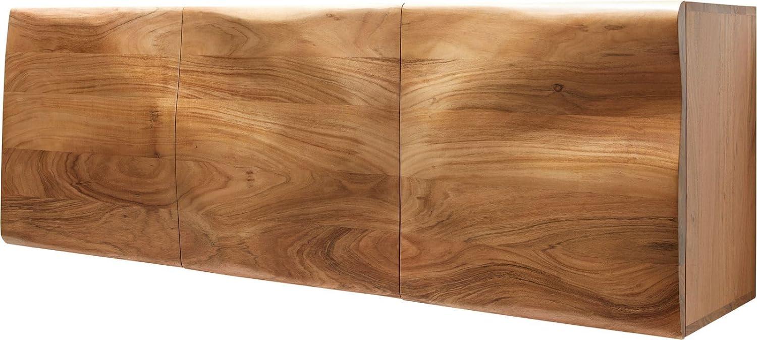 Sideboard New Live-Edge 145 cm Akazie Natur 3 Türen schwebend Bild 1