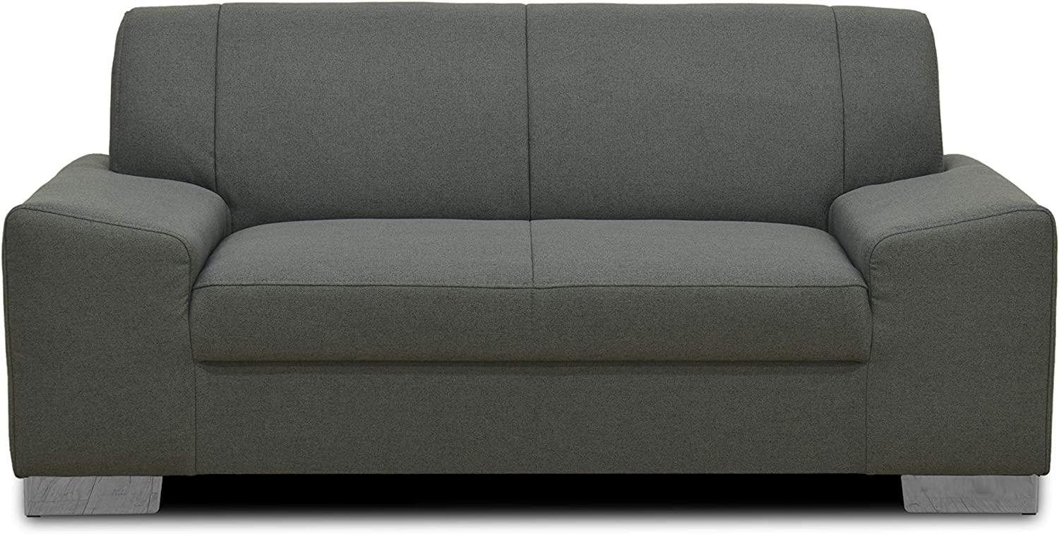 DOMO Collection Sofa Alisson, 2er Couch, 2-Sitzer, 2er Garnitur, 164x83x75 cm, Polstergarnitur in grau Bild 1