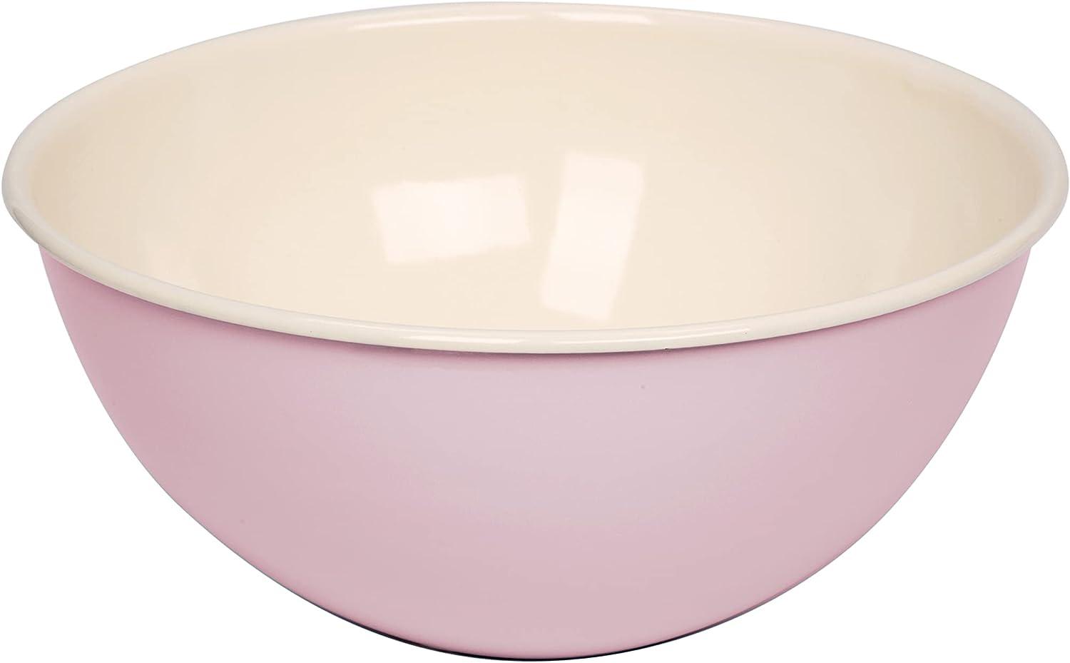 Riess Obstschüssel Emaille Salatschüssel | 26cm Rosa Bild 1