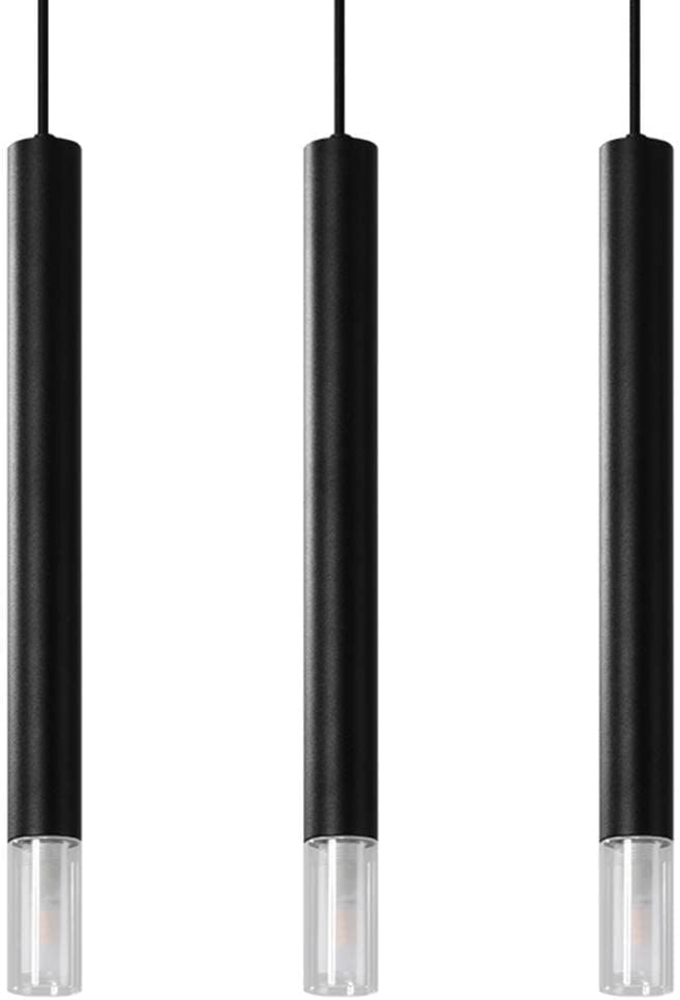 SOLLUX SL. 0962 Pendelleuchte WEZYR 3 schwarz L: 60, B: 450, H: 1200, G9/40W, dimmbar Bild 1