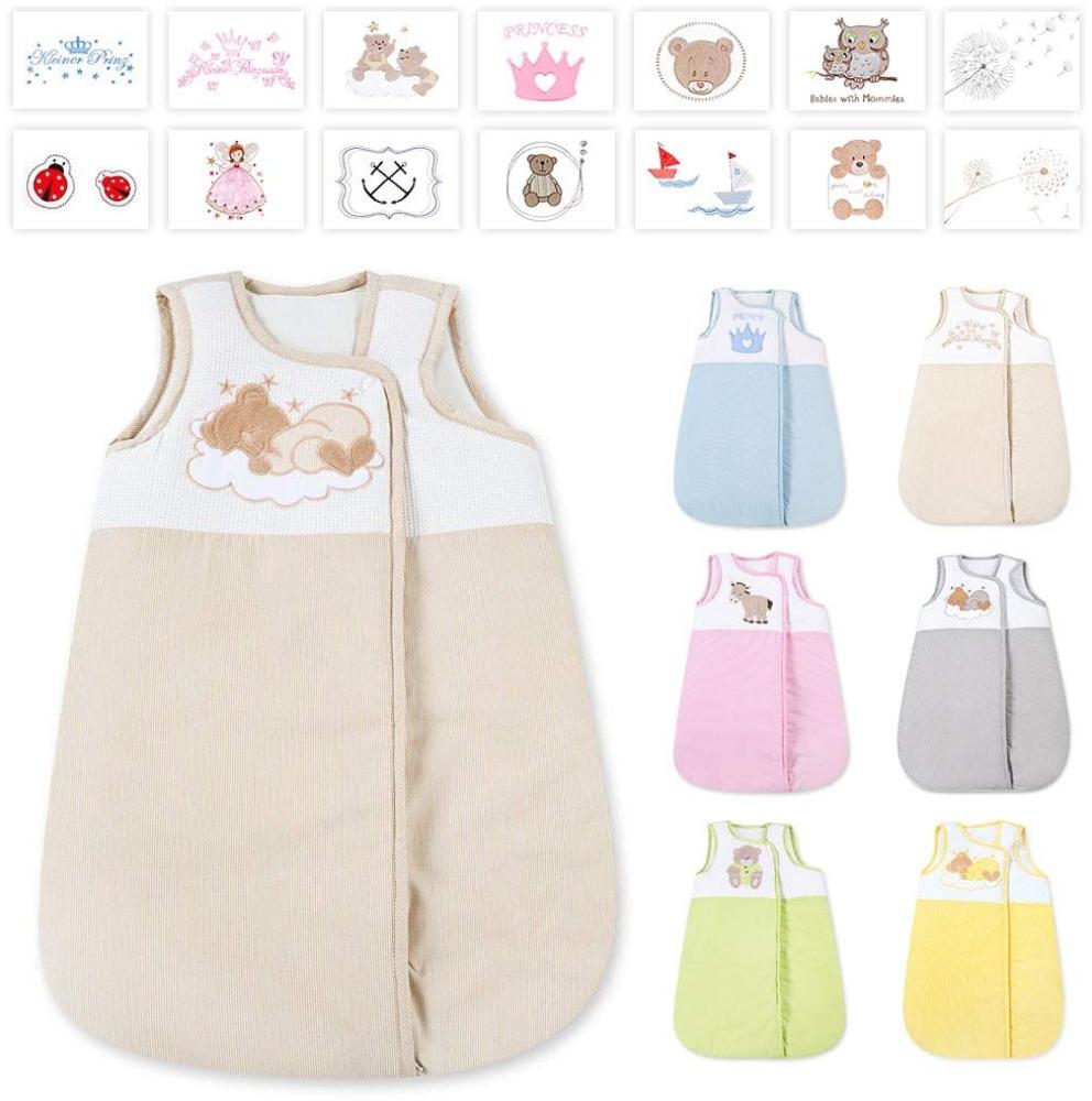 Baby Schlafsack Winterschlafsack/Sommerschlafsack für Jungen und Mädchen 70cm, Modelle:Kleine Eule Blau Bild 1