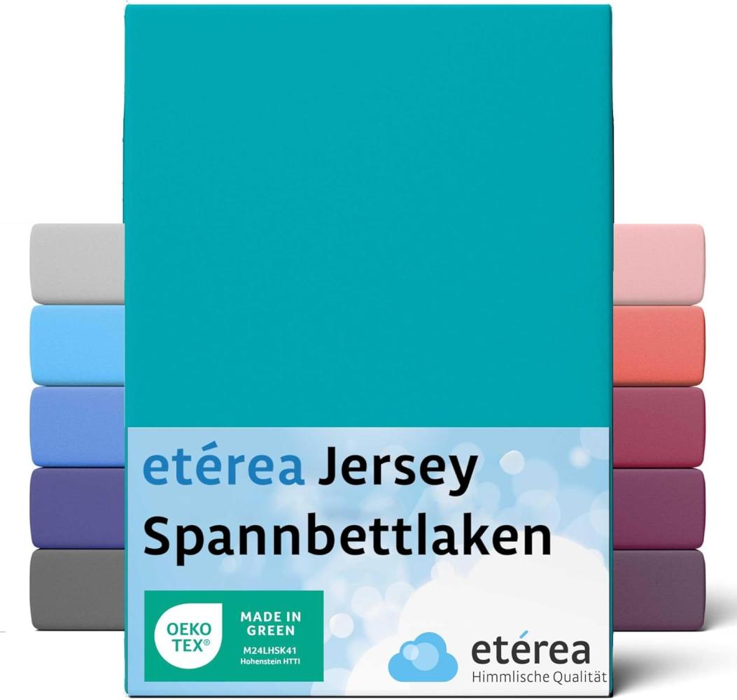 etérea Comfort Jersey Spannbettlaken Ocean 100x200 cm - 120x200 cm Bild 1