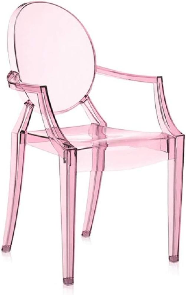 Kartell Ghost Stuhl Lou, rosa transparent, 39 x 37 x 63 cm Bild 1