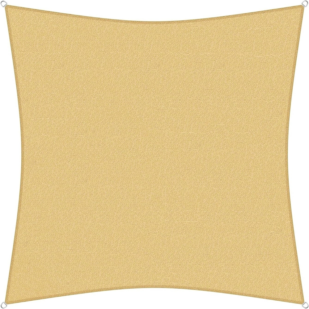 sunprotect 12009 Professional Sonnensegel, 4,5 x 4,5 m, Quadrat, wind- & wasserdurchlässig, beige Bild 1