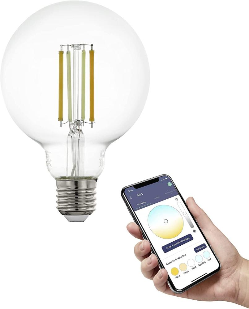 Eglo 12239 Connect-Z LED Leuchtmittel E27 6W Glas klar L:14cm Ø9. 5cm dimmbar 2200-6500K warmweiß bis tageslichtweiß Bild 1