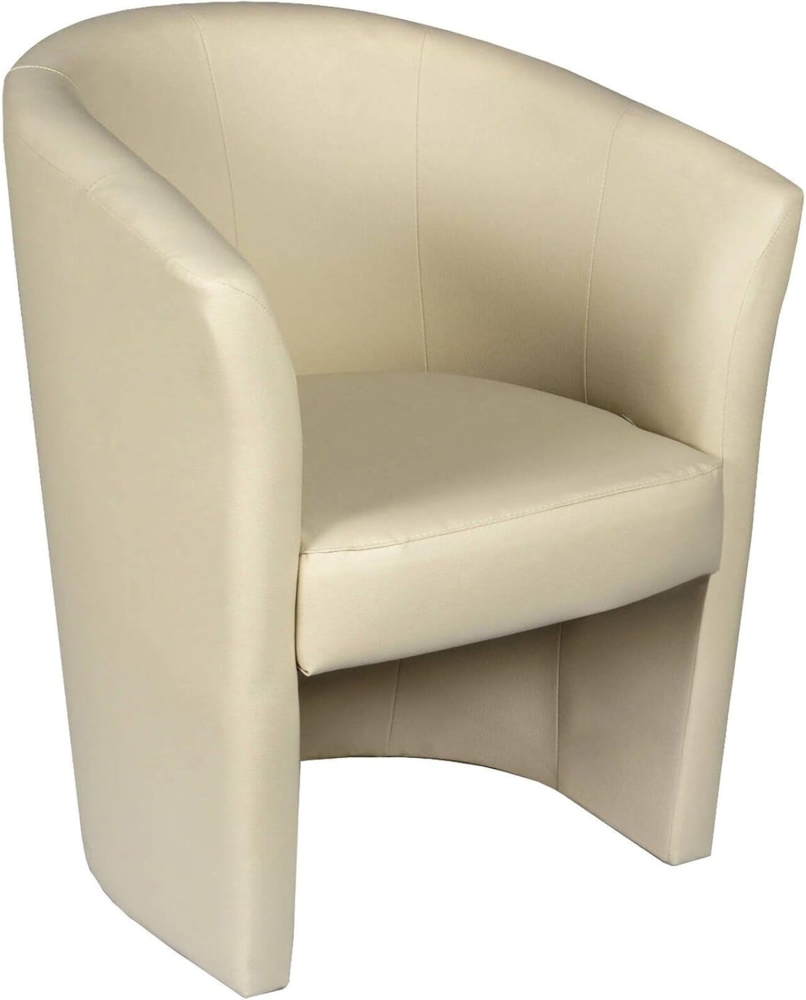 Dmora Sessel mit Kunstlederbezug, Farbe Beige, Maße 65 x 78 x 60 cm Bild 1