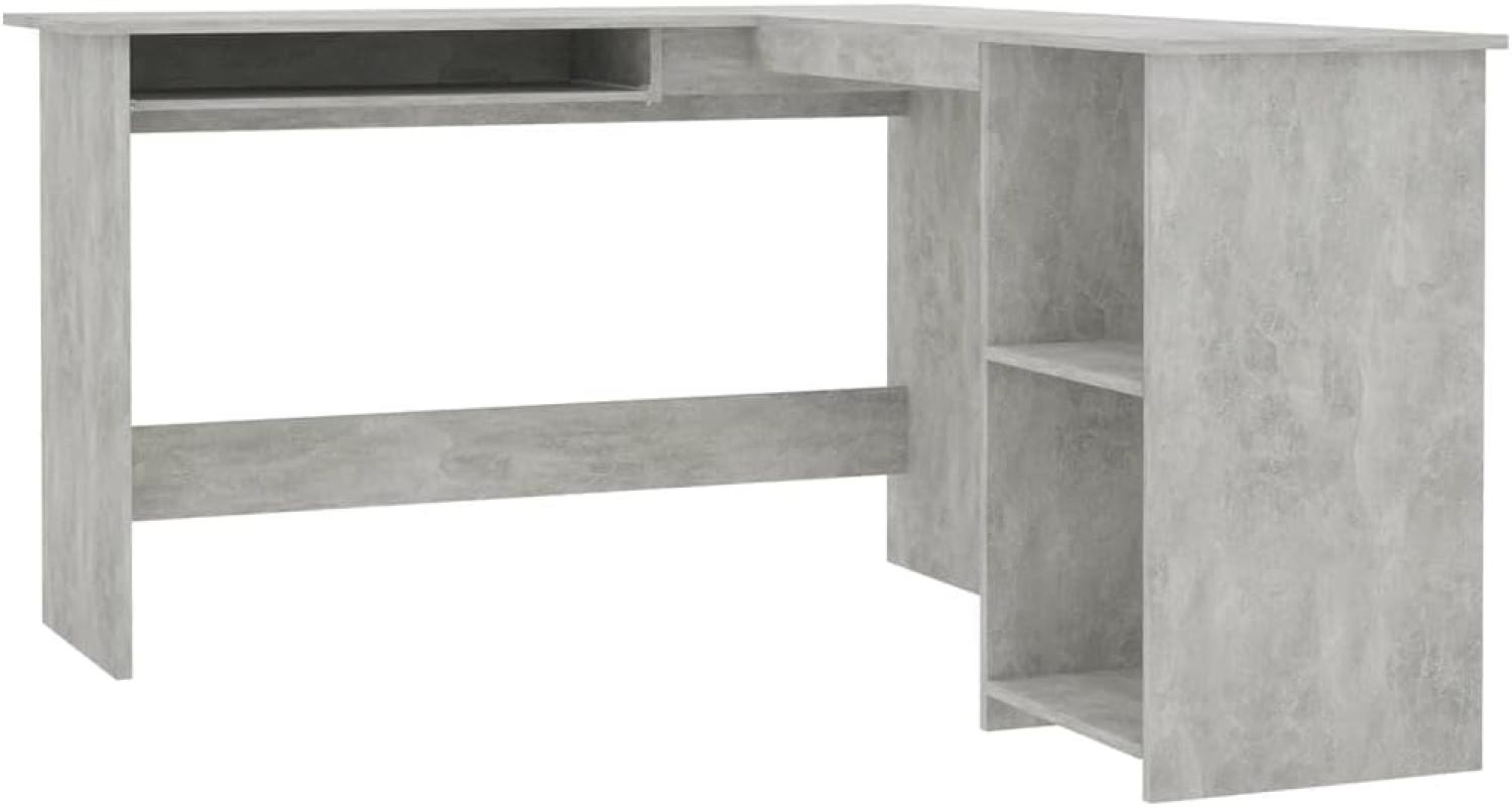 vidaXL Eckschreibtisch in L-Form Betongrau 120x140x75 cm Holzwerkstoff 800751 Bild 1