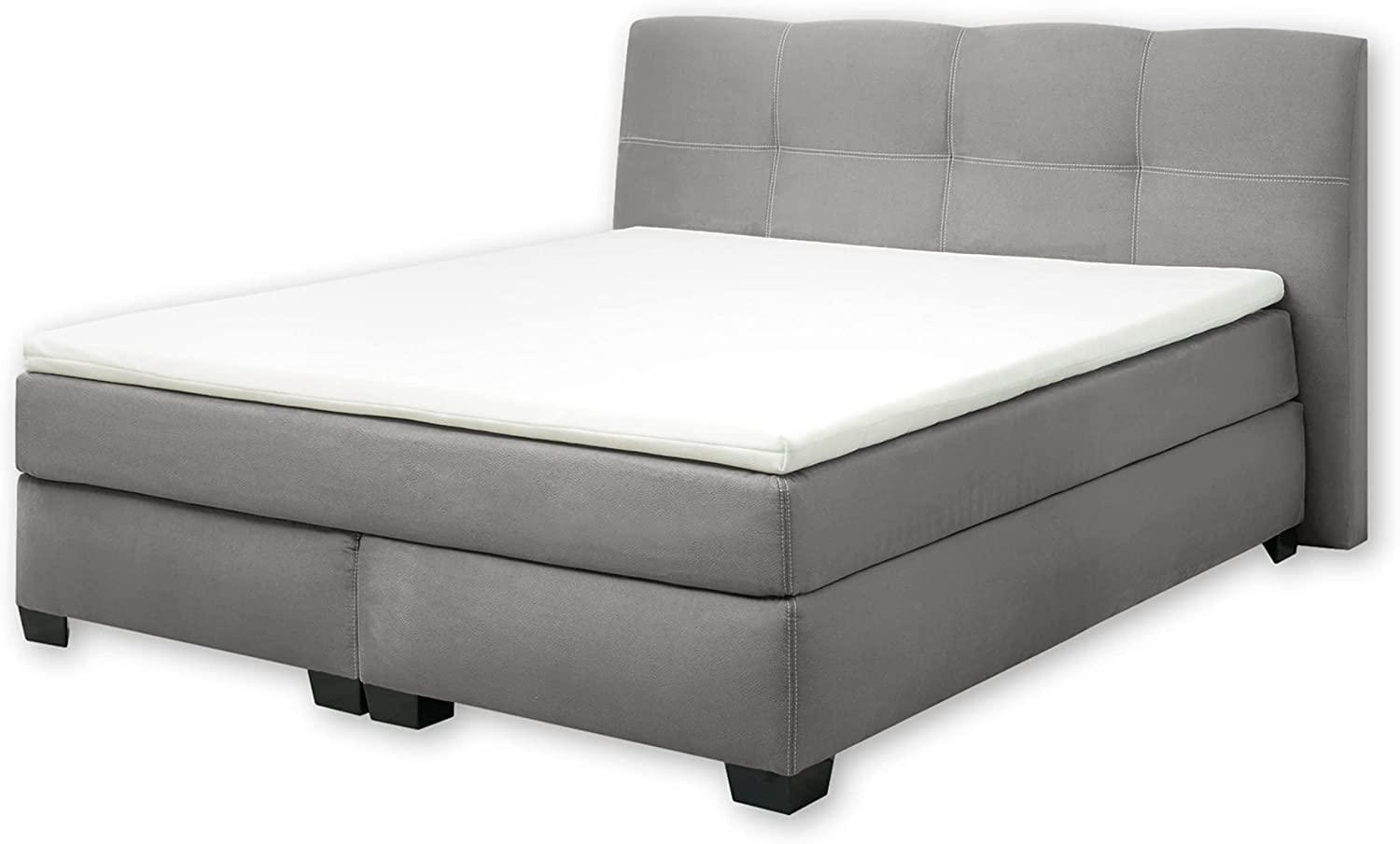 'PANAMA 2' Boxspringbett, grey, 180x200 cm Bild 1
