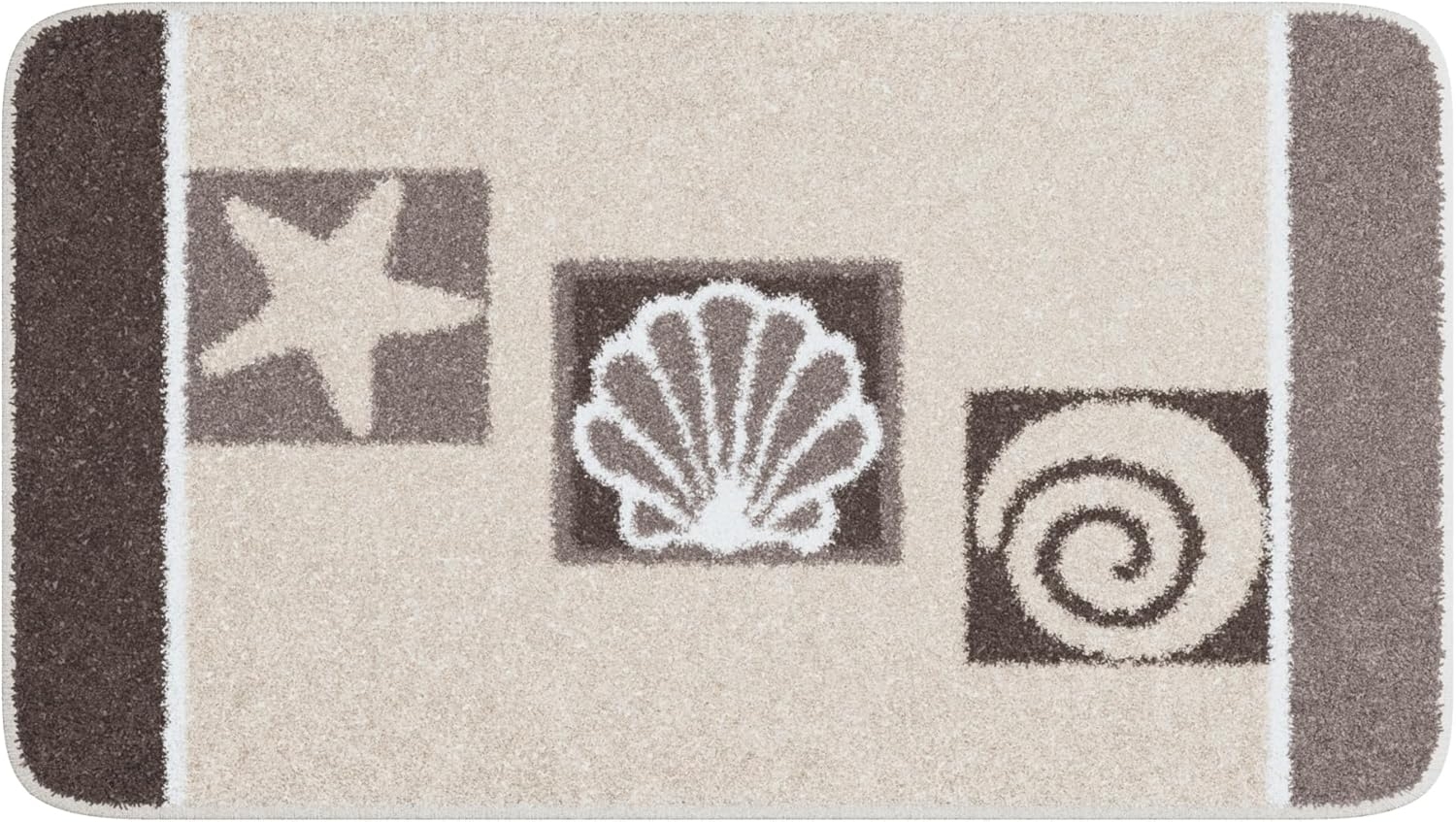 Linea Due AQUATICA Badteppich, 100% Polyacryl, sehr weich, Braun, 65x115 cm Bild 1