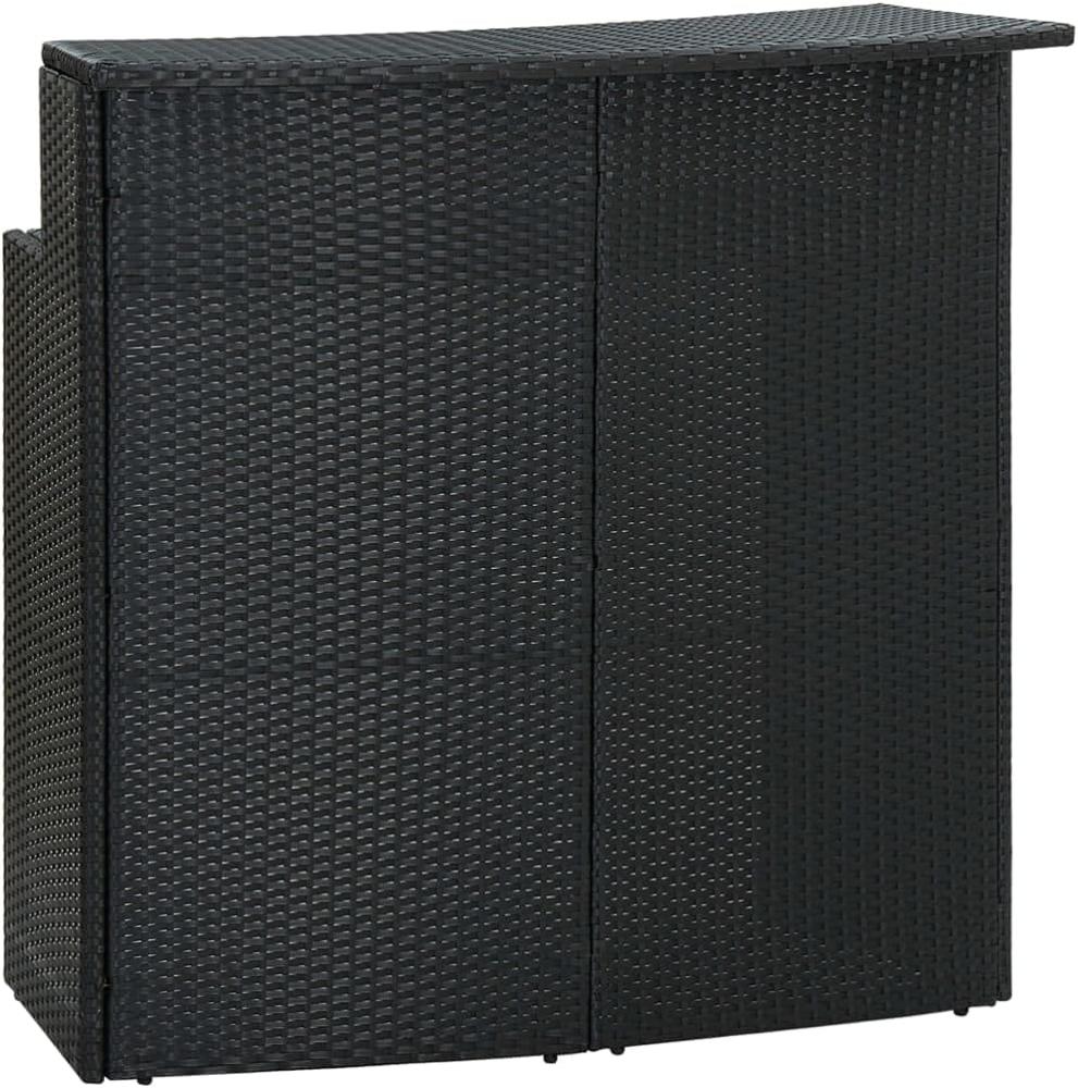 vidaXL Garten-Bartisch Schwarz 120x55x110 cm Poly Rattan 313468 Bild 1