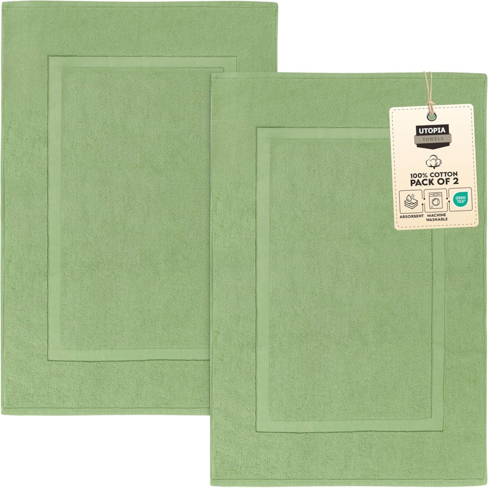 Utopia Towels UT0306 Badematte, 100% Baumwolle, grün, Stück: 1 Bild 1