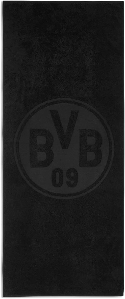 BVB Badetuch BVB Badetuch schwarz 70 x 180 cm, Baumwolle (Packung, 1-St), Schlicht und exklusiv Bild 1