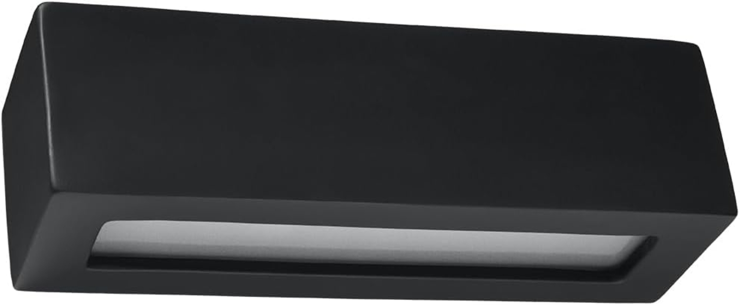 Wandleuchte, Schwarz, Glas, Keramik Bild 1