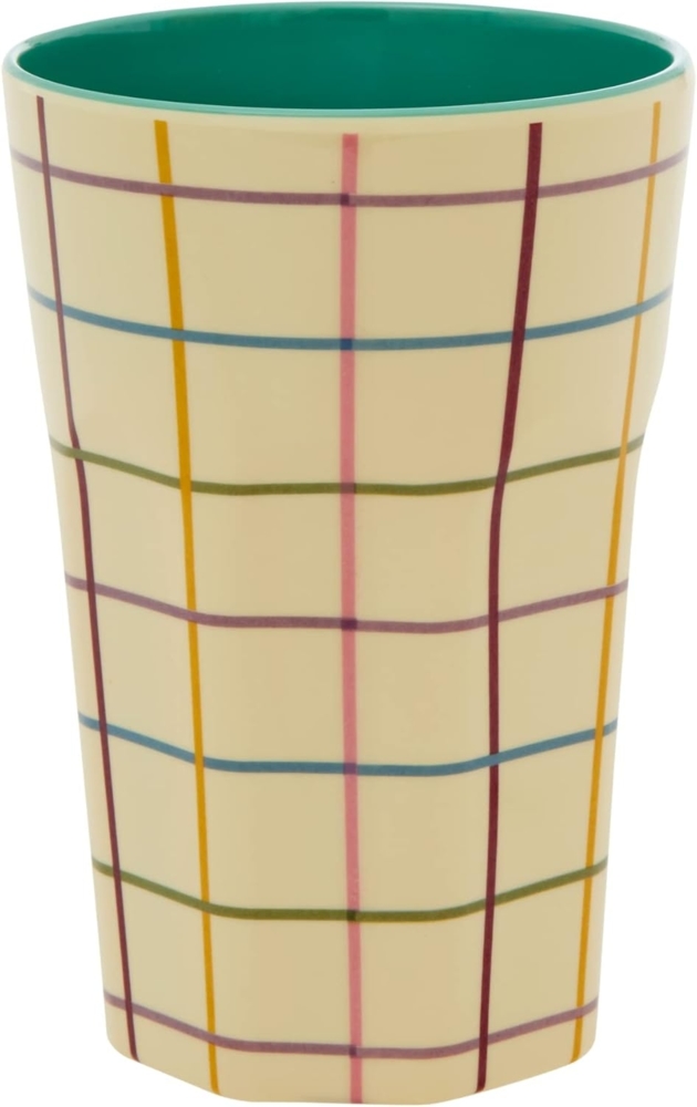 Rice Two Tone Check Print Melamin Becher Groß Bild 1