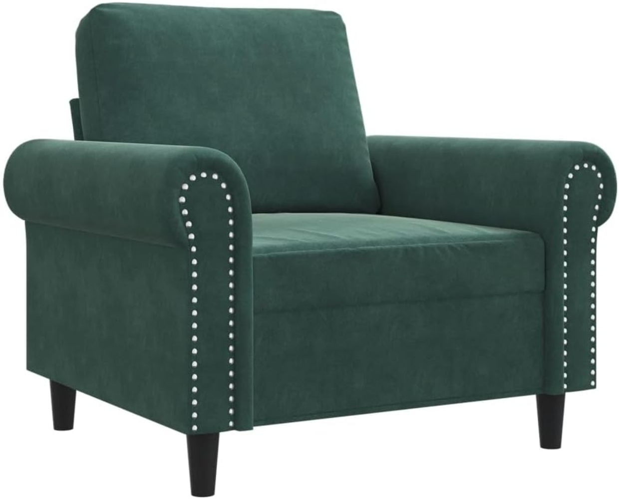 vidaXL 3-Sitzer-Sofa Dunkelgrün 180 cm Samt Bild 1