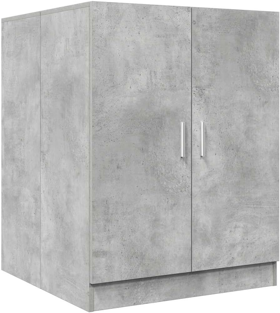 vidaXL Waschmaschinenschrank Badschrank Badmöbel Badezimmerschrank Schrank Badezimmermöbel Trocknerschrank Betongrau 71 x 71,5 x 91,5 cm Spanplatte Bild 1