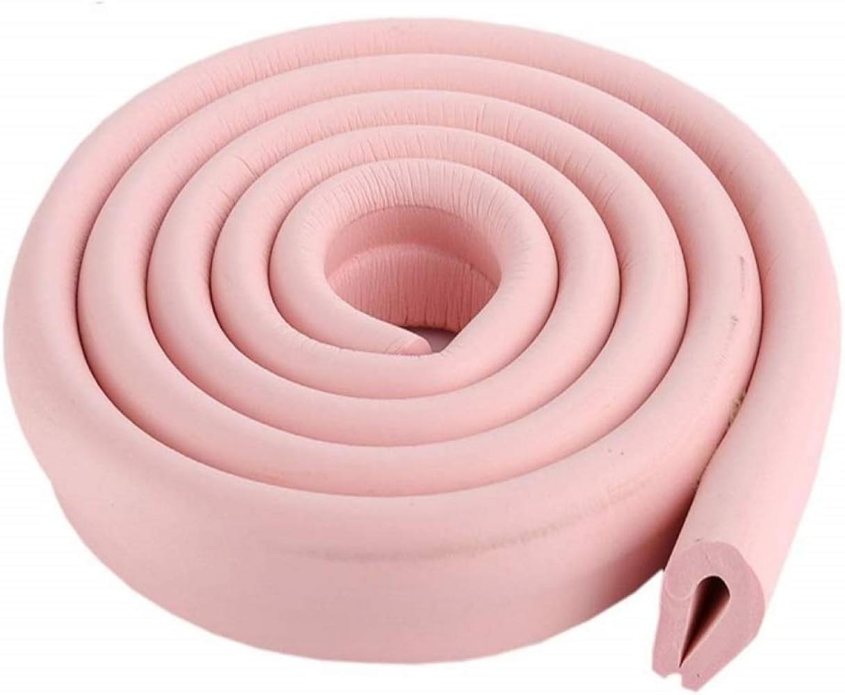 SuperglockT 2Meter Kantenschutz Baby Schutz aus Weichem Schaumstoff Kindersicherung Eckenschutz Verdicken U-Form Selbstklebend Kinderschutz Stoßschutz für Möbel Glastisch (Rosa) Bild 1