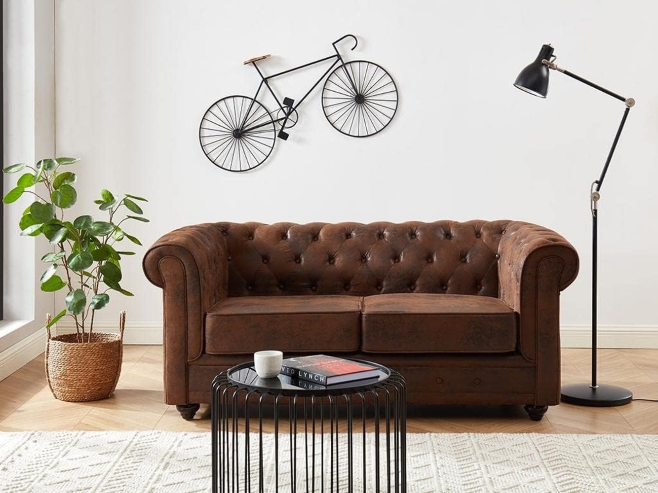 2-Sitzer-Sofa CHESTERFIELD - Microfaser - Vintage-Look Bild 1