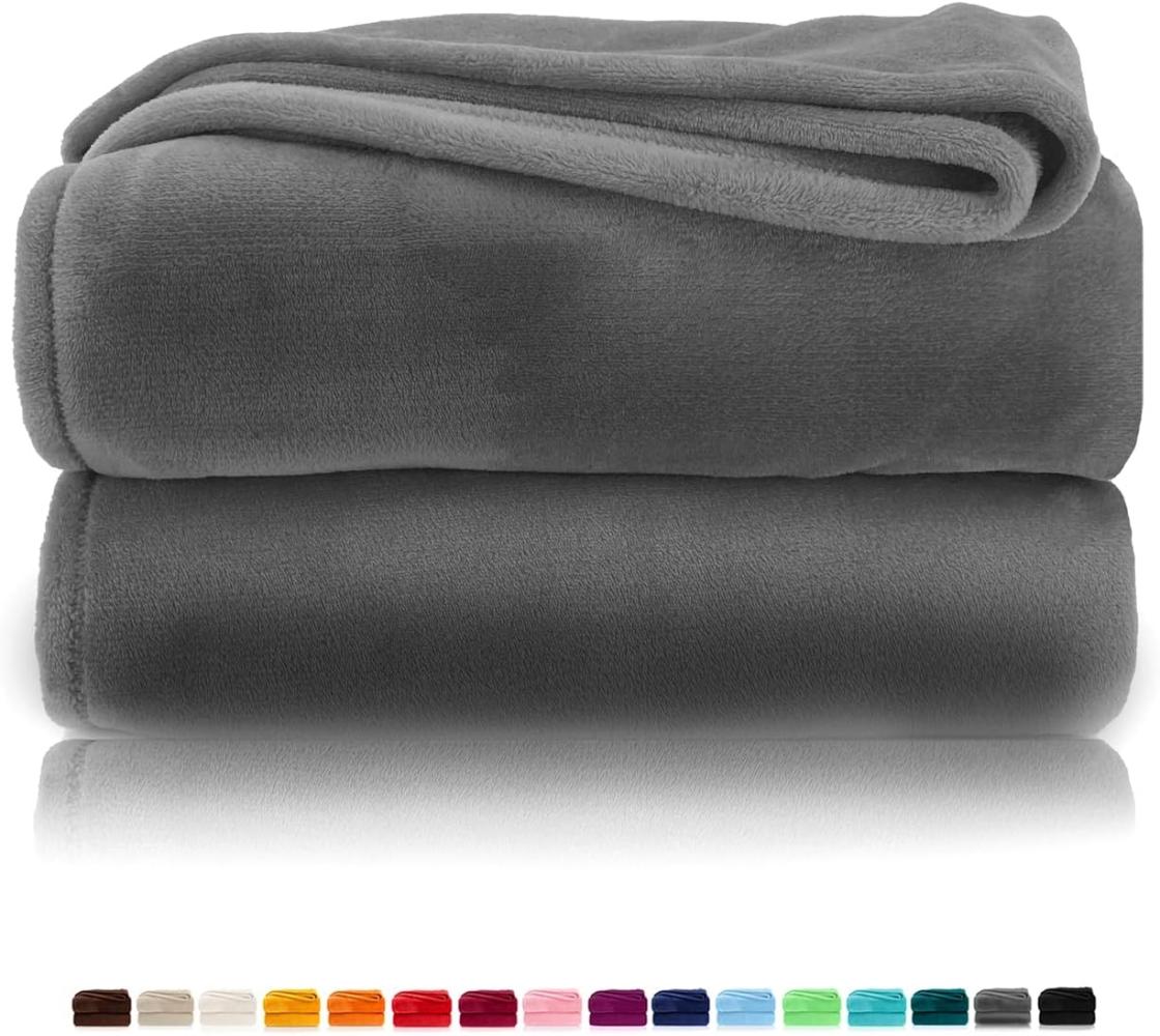 Wohndecke Premium Super Soft Flanell Kuscheldecke Sofadecke, heimtexland, super weich und flauschig, Allergiker geeignet, atmungsaktiv Bild 1