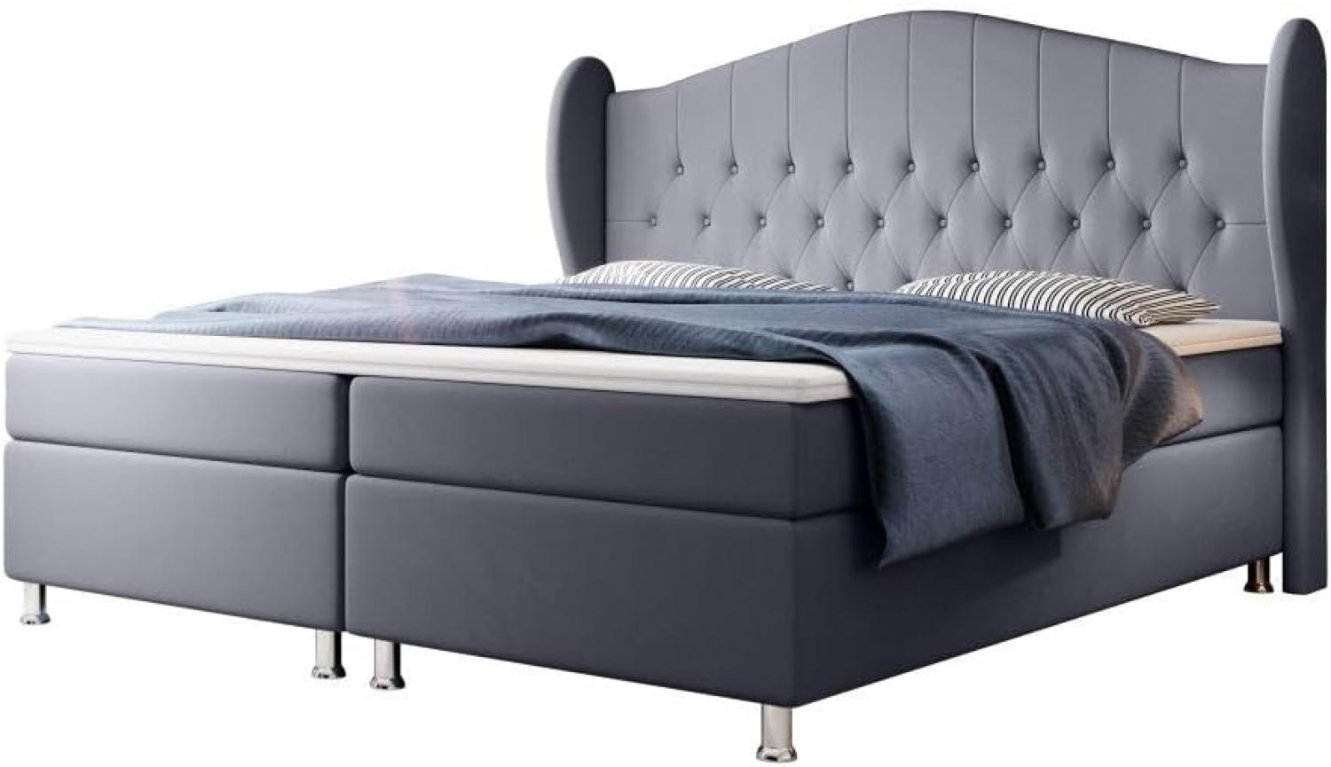 Boxspringbett Angel dunkelgrau 200x200 H4 Bild 1