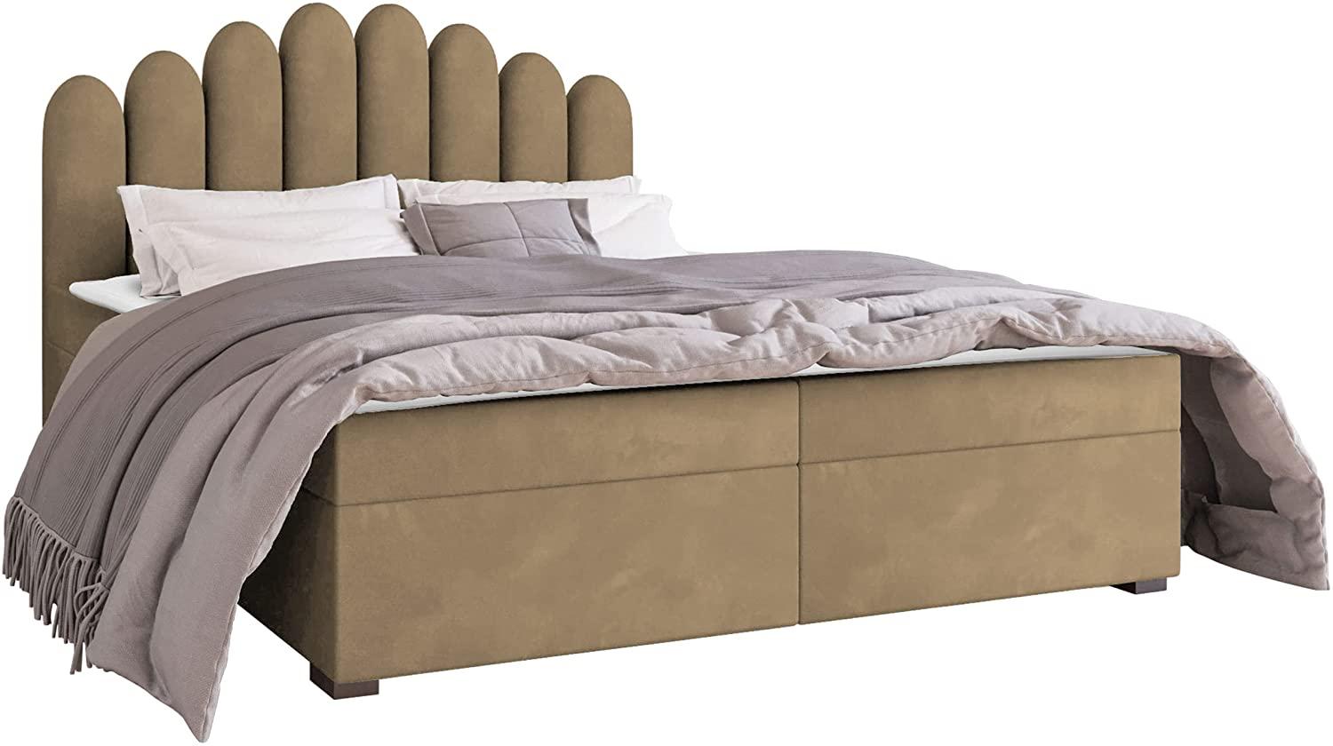 Mirjan24 	Boxspringbett Tosian, Beige, 180 x 200 cm Bild 1