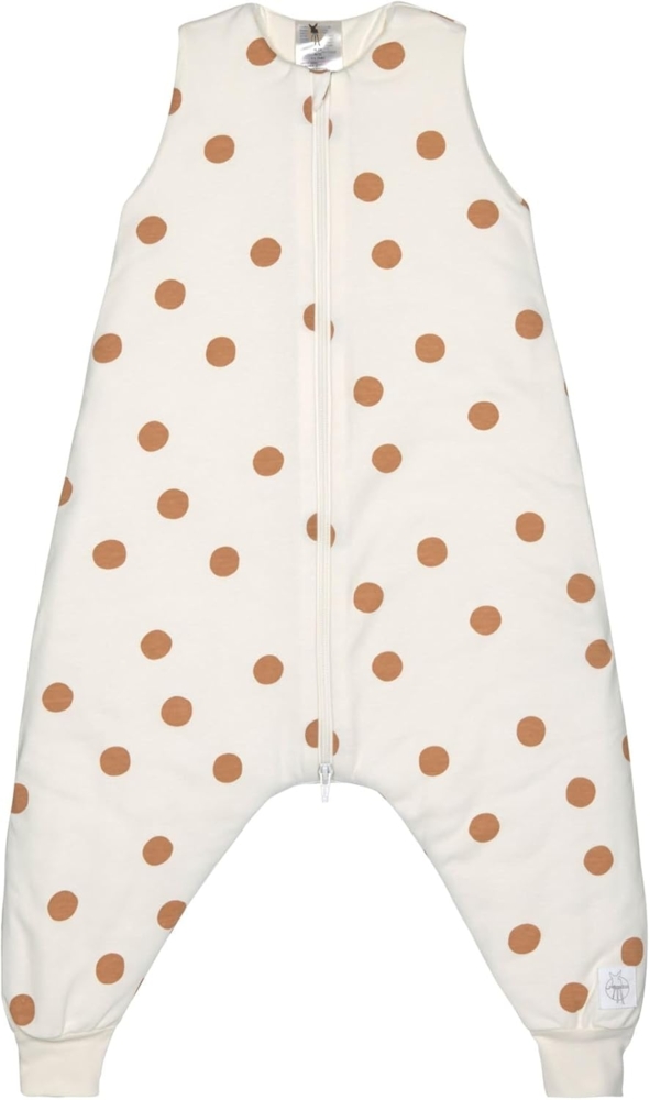 LÄSSIG Schlaf Jumpsuit Sleeping Jumper Baby Schlafsack 2022 (2-3 Jahr 92cm fit 92-98, Big Dots Milky) Bild 1