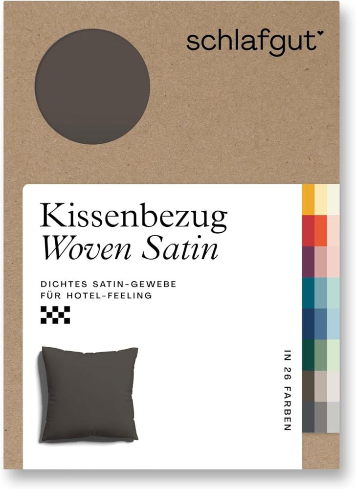 Schlafgut Woven Satin Bettwäsche|Kissenbezug einzeln 40x40 cm| sand-deep Bild 1