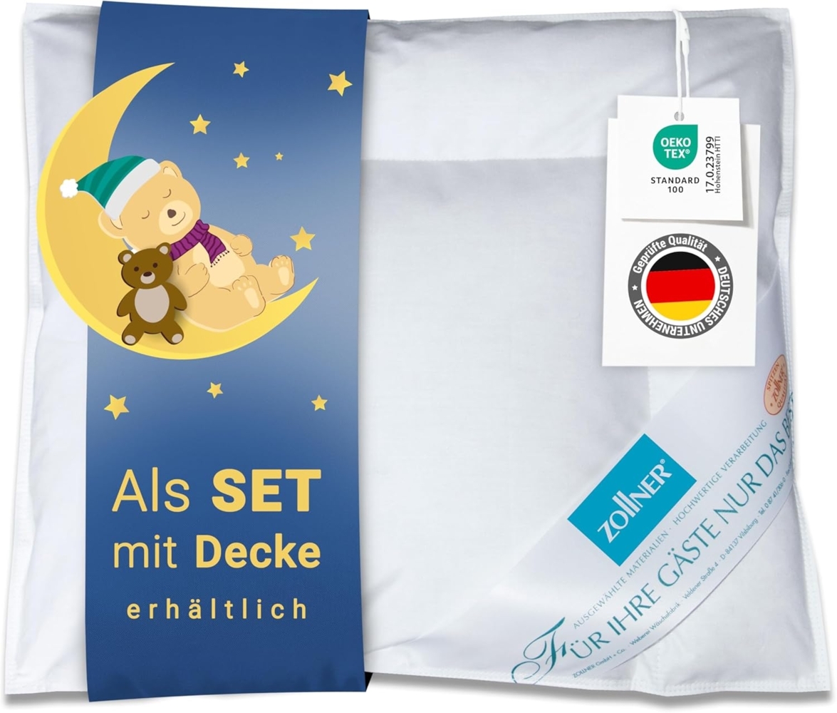 ZOLLNER Kopfkissen, Füllung: 90% Daunen, 10% Federn, 35 x 40 cm, 100% Baumwolle, vom Hotelwäschespezialisten Bild 1