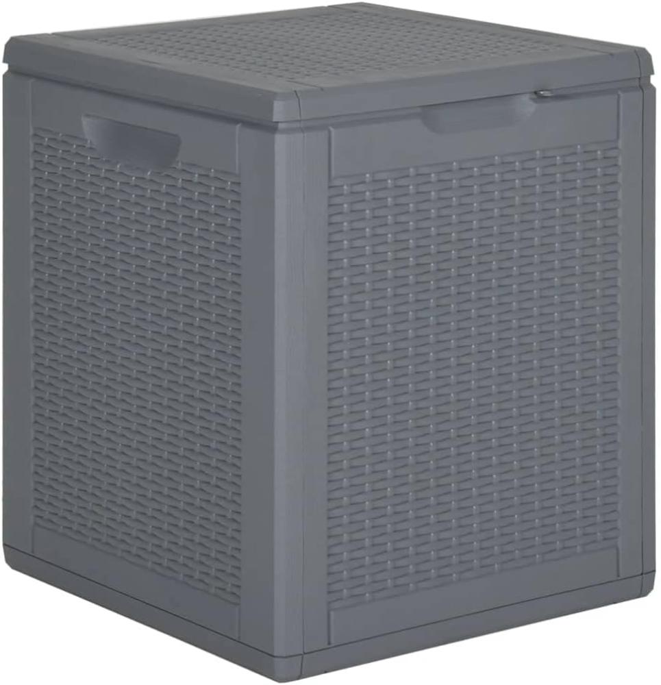 vidaXL Gartenbox Grau PP Rattan 90 L 364059 Bild 1