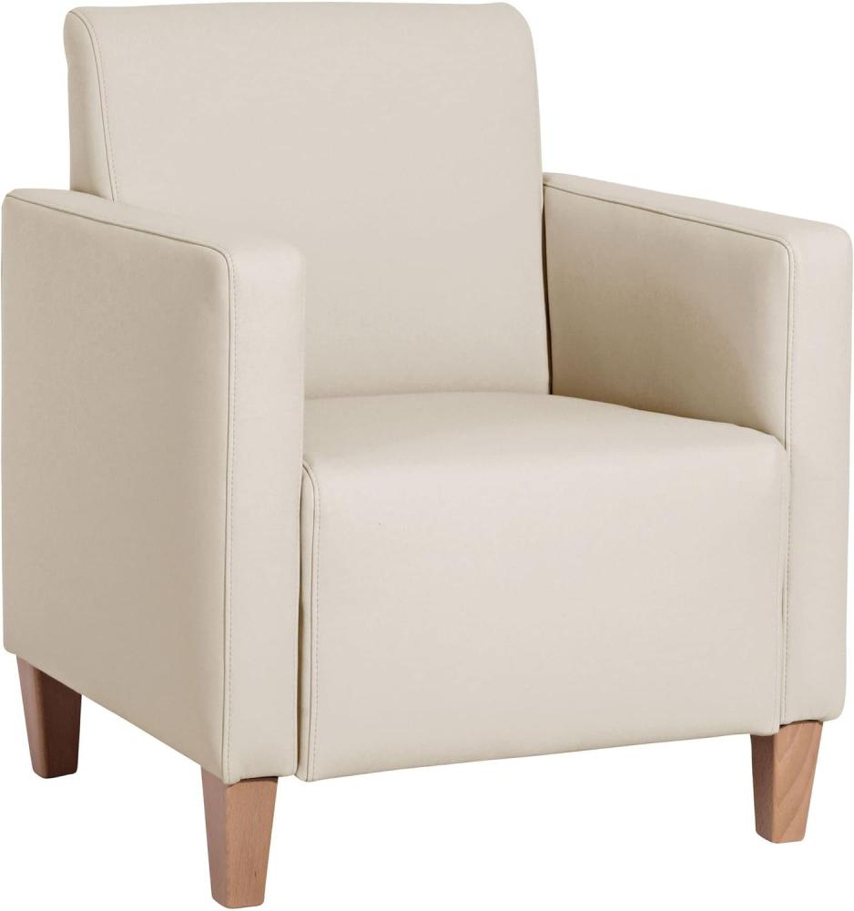 Sessel Karol Bezug Kunstleder Buche natur / beige 22211 Bild 1