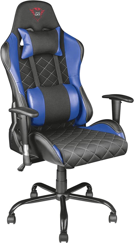 Trust GXT 707R Resto Gaming-Stuhl (Ergonomisch mit Höhenverstellbare Armlehnen) Blau Bild 1