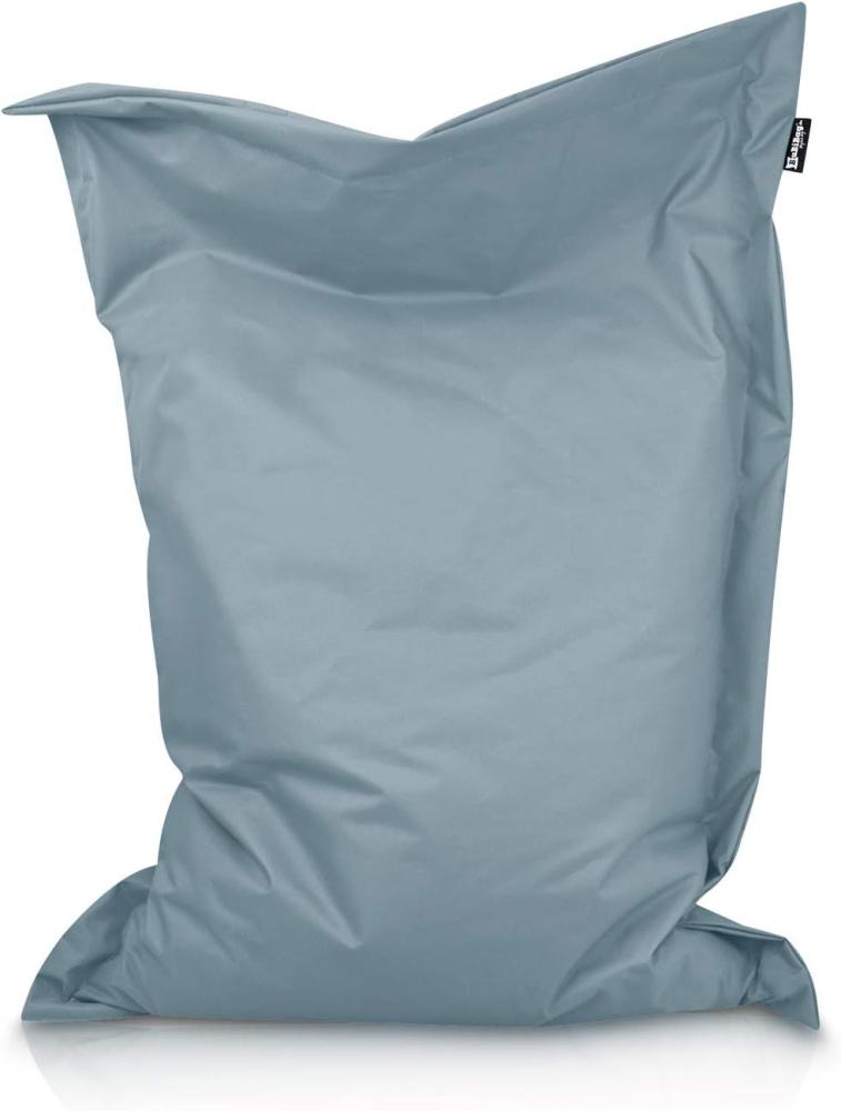 BuBiBag XXL Sitzsack, Outdoor Sitzsäcke für Kinder und Erwachsene, Bodenkissen Beanbag Fatboy wetterfest (Grau 180x145 cm) Bild 1