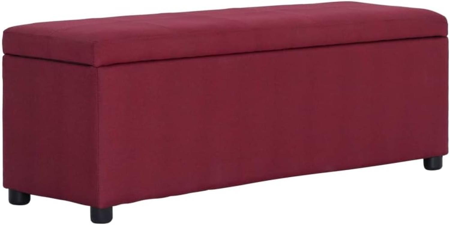 vidaXL Bank mit Staufach 116 cm Weinrot Polyester 281325 Bild 1