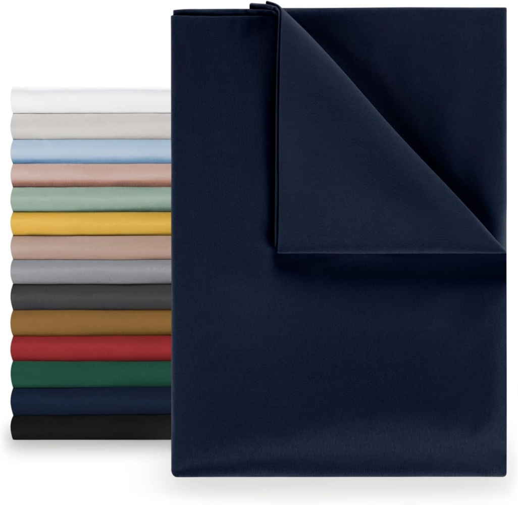 Blumtal Bettlaken Pflegeleichtes Betttuch, Oeko-TEX zertifiziert, Gummizug: ohne, aus weichem, gebürstetem Mikrofaser-Gewebe ohne Gummizug Bild 1