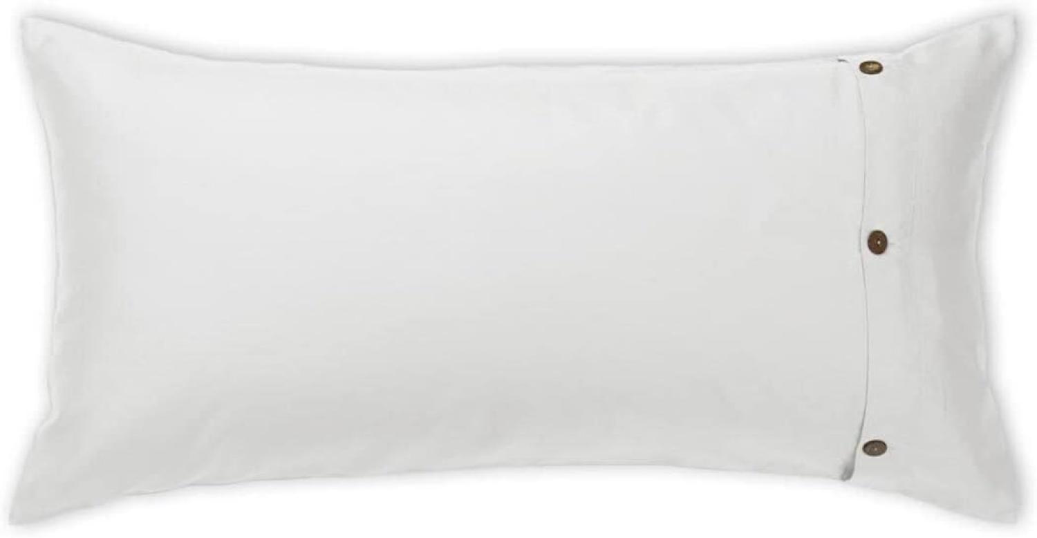 Curt Bauer Mako-Brokat-Damast Bettwäsche Tender | Kissenbezug einzeln 40x80 cm | offwhite Bild 1