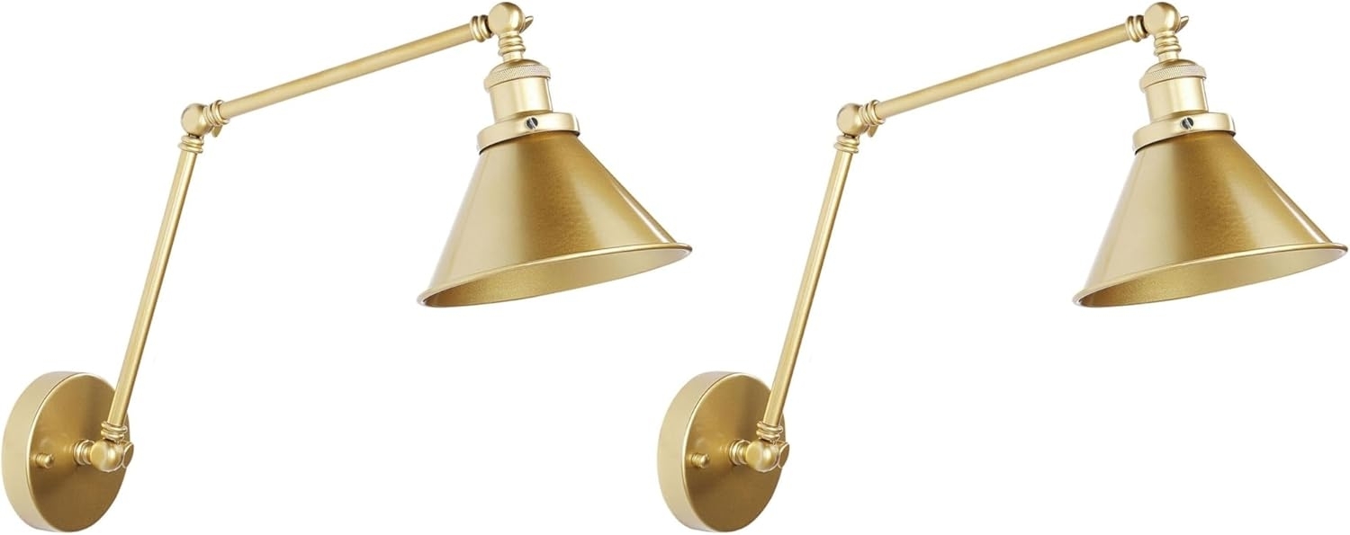 Wandlampe 2er Set NARVA verstellbar Metall Gold Bild 1