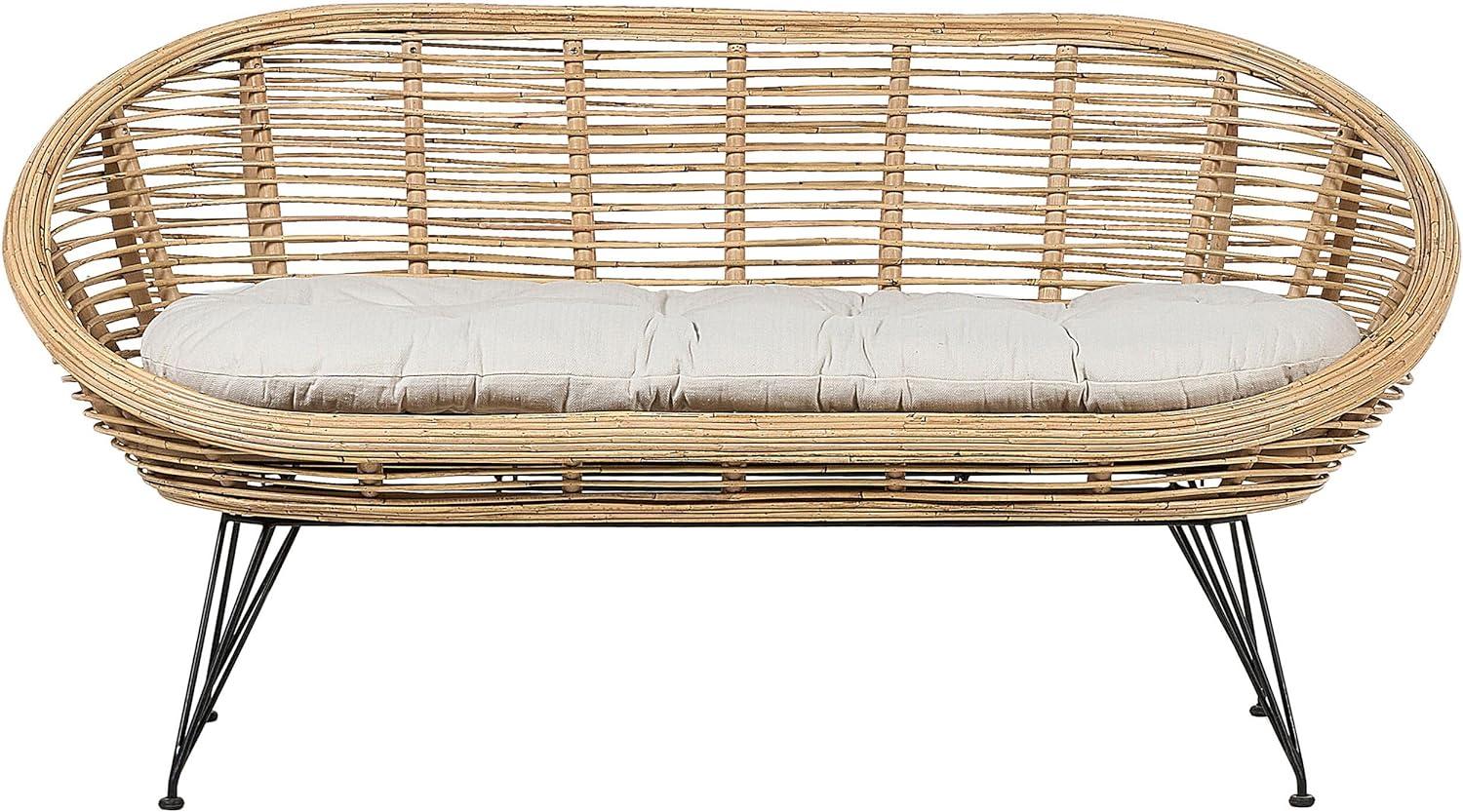 Gartensofa MARATEA Rattan Natürlich Bild 1