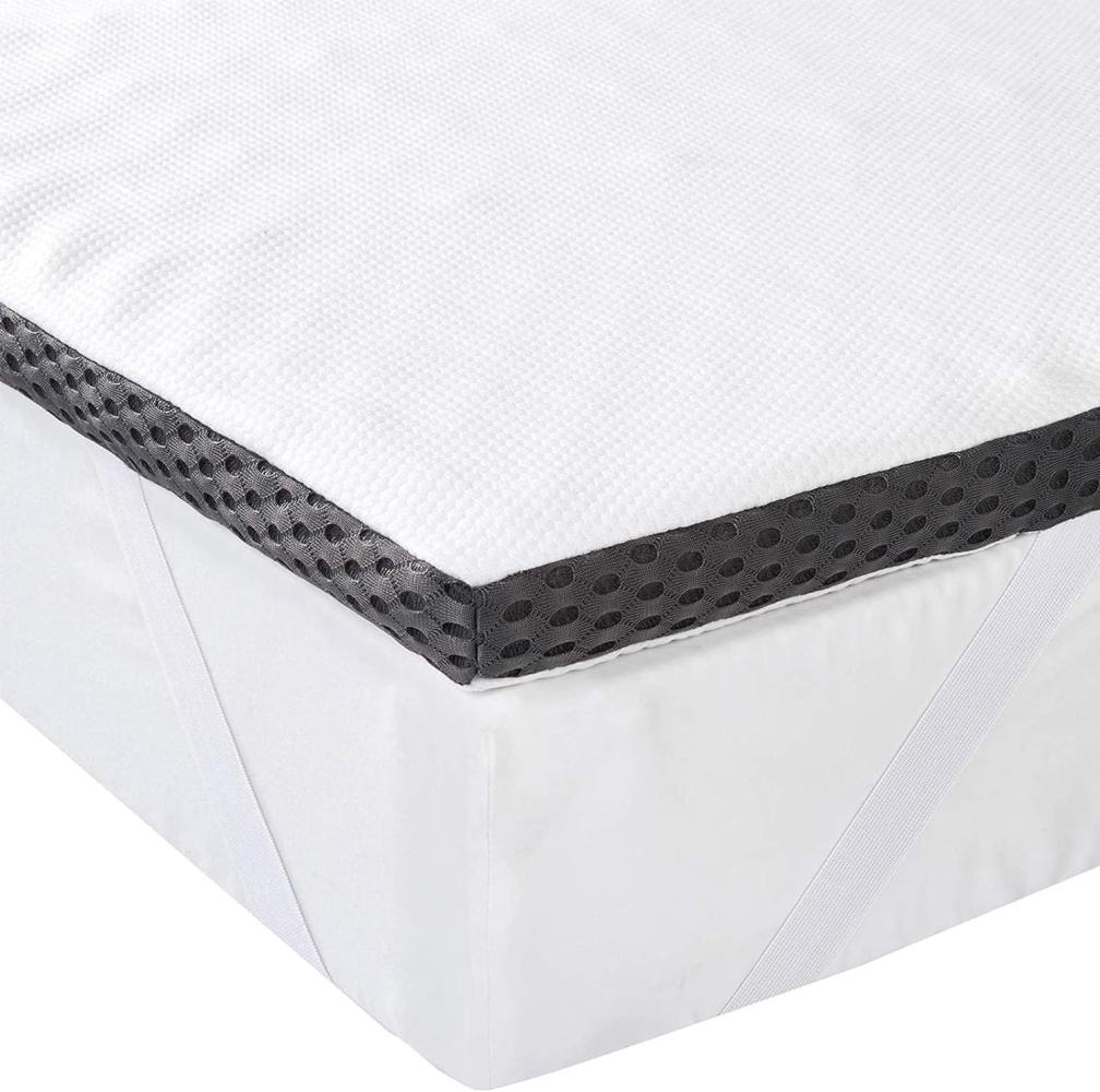 Amazon Basics - Bequeme Matratzenauflage mit Memory-Schaumstoff mit Bändern, 4 cm - 135 x 190 cm Bild 1