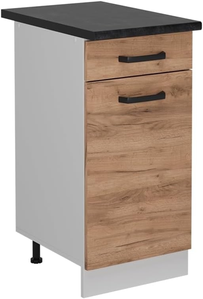 Vicco Küchenunterschrank R-Line, Goldkraft Eiche, 40 cm AP Anthrazit Bild 1